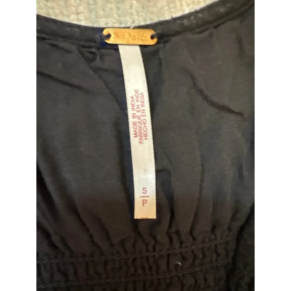 Free People String of Hearts Maxi Dres Black Small - Picture 6 of 10